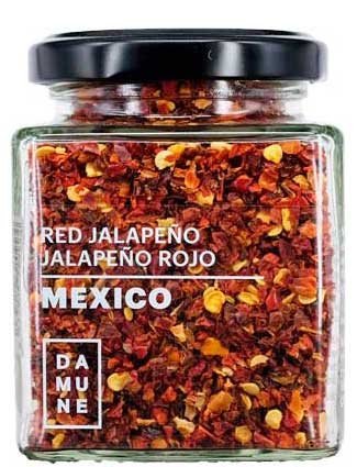 Chili-Flocken der Welt: Red Jalapeño, Chipotle, Ancho, Habanero Red Savina, Habanero Scoprion Trinidad und Carolina Reaper