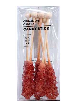 Azúcar Candy en Sticks: Cristal (2), Cardamomo, Canela, Comino, Menta, Azafrán, Limón, Hibisco y Gengibre. 60 Sticks