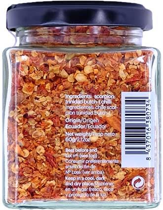 Piment Habanero Scorpion Trinidad Butch-T Flocons