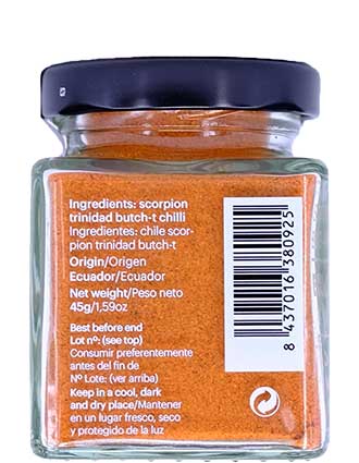 Piment Habanero Scorpion Trinidad Butch-T Poudre