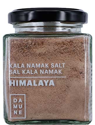 Pride Of India – Sal de roca negra del Himalaya – Molido fino, 2.2 libras  (2.2 lbs) – Kala Namak – Contiene más de 84 minerales – Perfecto para